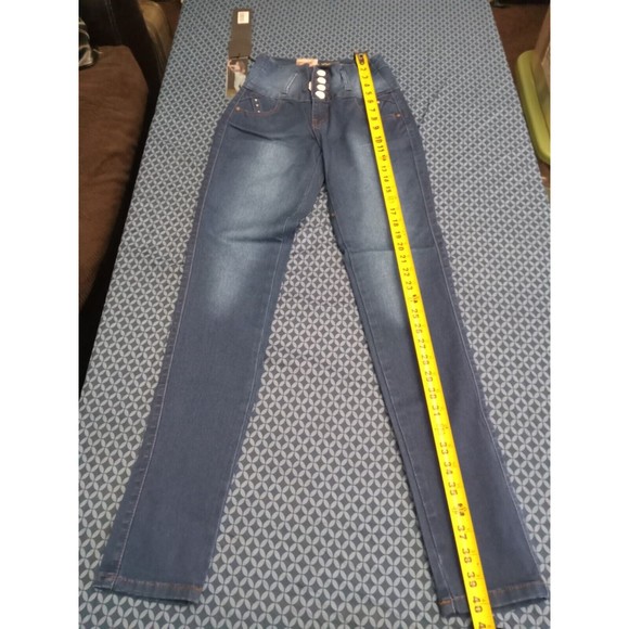 MM JEANS STRETCH DENIM BLUE WAIST 26iN H10 MMK856 SZ 3, BUTT LIFTING  SKINNY... - Picture 4 of 7